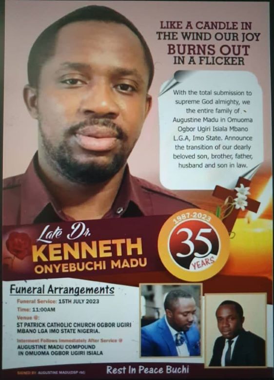Dr. KENNETH ONYEBUCHI MADU